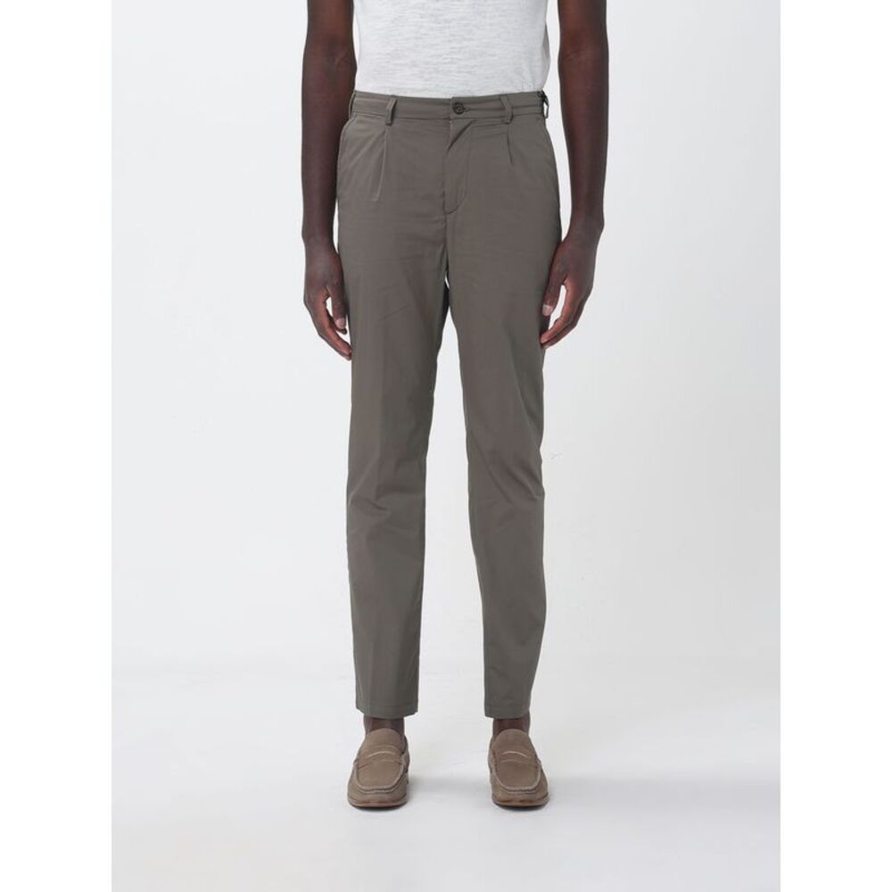 Brooksfield Men Cotton Gabardine Chino Trousers Brooksfield